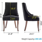 Set di 2 sedie minimaliste plissetate, rivestimento morbido, gambe in legno massello, per uso domestico
