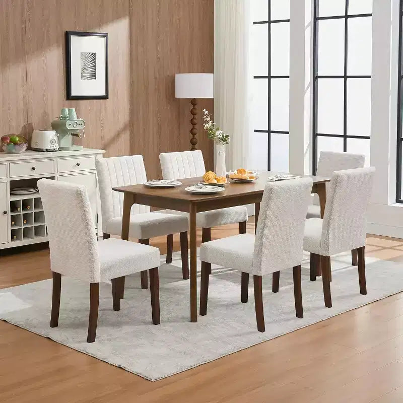 Sedie da pranzo moderne, set da 2, con seduta imbottita e robuste gambe in legno, per sala da pranzo, ristorante e cucina