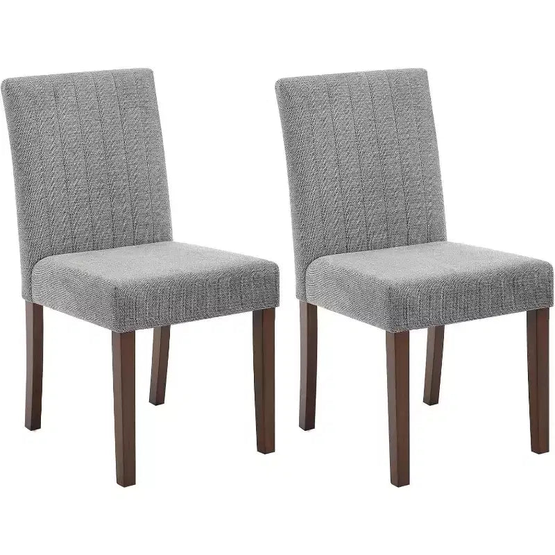 Sedie da pranzo moderne, set da 2, con seduta imbottita e robuste gambe in legno, per sala da pranzo, ristorante e cucina