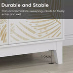Buffet intagliato con ante accentate da 31,5"W, mobile contenitore decorativo con ripiani regolabili