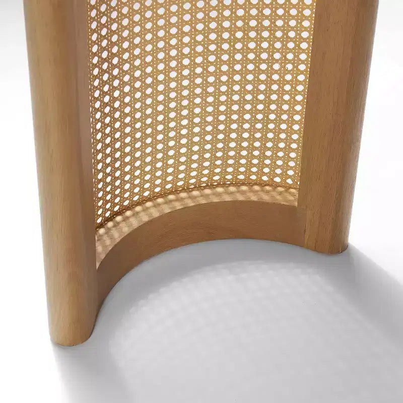 Consolle Ovale 60 con Gambe a Piedistallo in Rattan, Tavolino Stretto da Divano, Tavolo Moderno da Ingresso per Corridoio, Soggiorno e Foyer