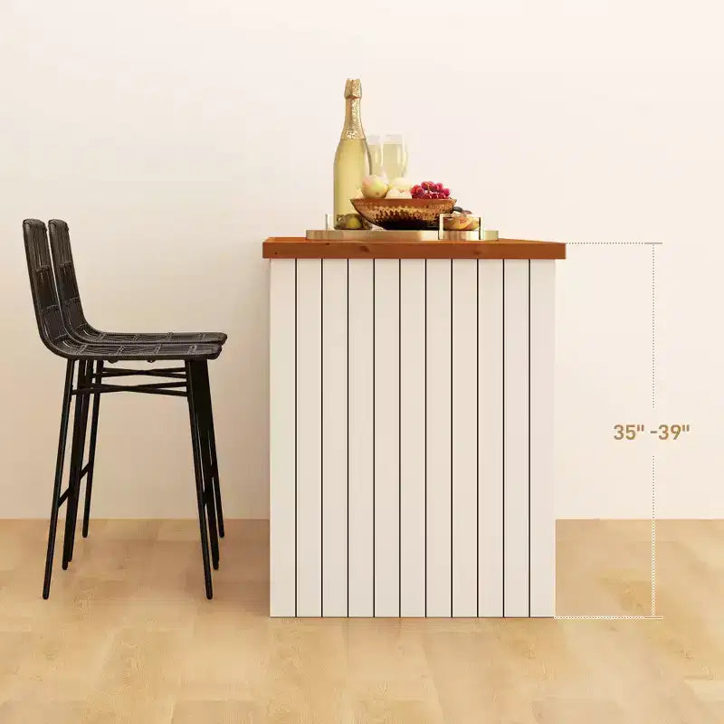 Sgabelli da Bar in Rattan, Set da 2, Sgabelli da 66 cm con Schienale, Sedie da Bar per Isola della Cucina