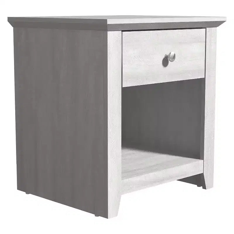Comodini Moderni con 1 Cassetto e Vano a Giorno, Set da 2, 49 L x 43 P x 53 A cm