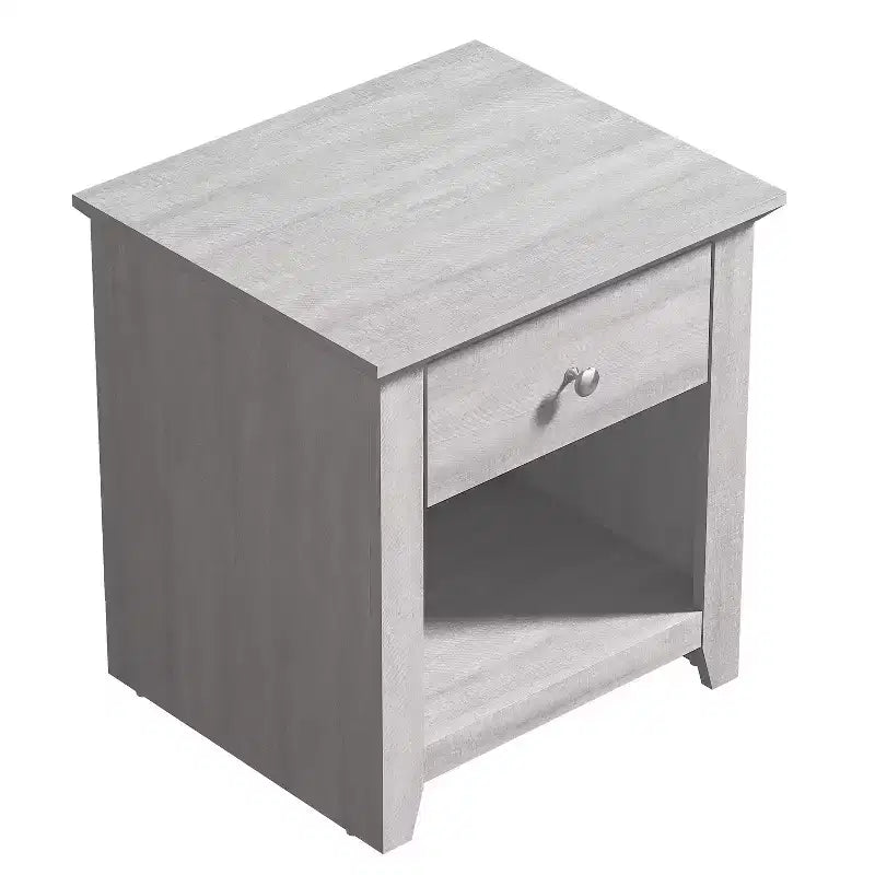 Comodini Moderni con 1 Cassetto e Vano a Giorno, Set da 2, 49 L x 43 P x 53 A cm