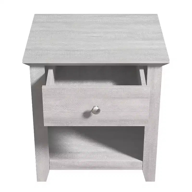 Comodini Moderni con 1 Cassetto e Vano a Giorno, Set da 2, 49 L x 43 P x 53 A cm