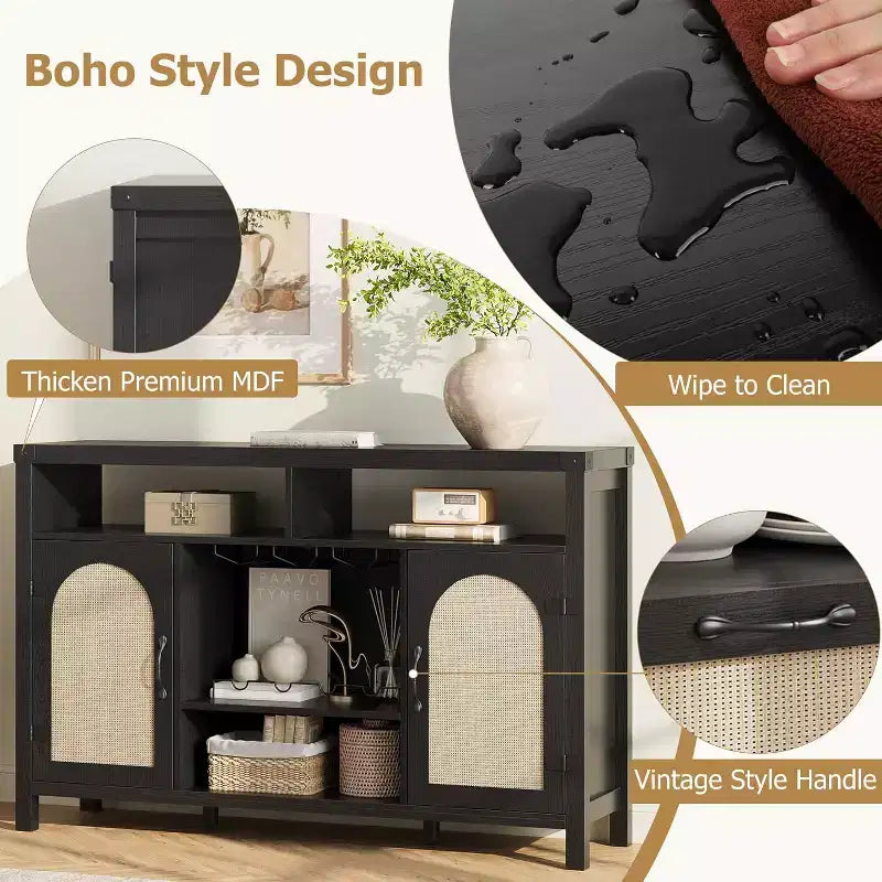 Mobile TV in stile moderno rustico per televisori da 75 pollici, mobile TV in legno con credenza, tavolo consolle porta TV per soggiorno