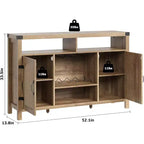Mobile TV in stile moderno rustico per televisori da 75 pollici, mobile TV in legno con credenza, tavolo consolle porta TV per soggiorno