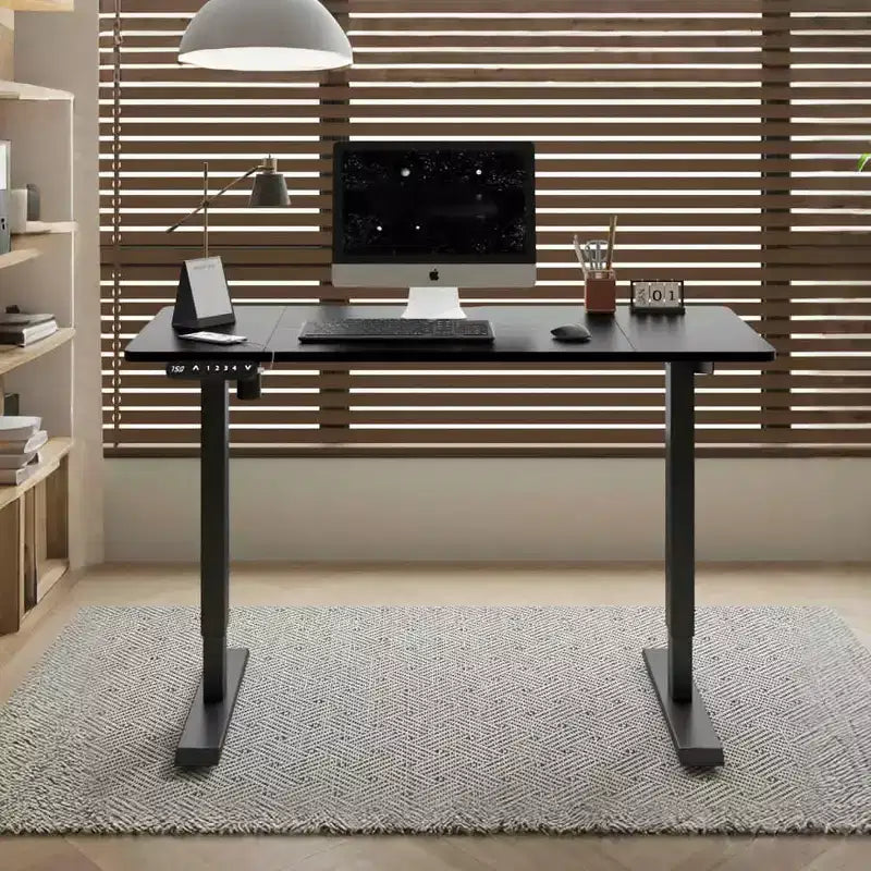 MAYEERTY Electric Standing Desk Height Adjustable Desk for Home and Office Computer Table Modern Luxiury Table 55 Lift-up Desk Black