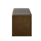 Panca Accent con scarpiera a ripiano inferiore, panca imbottita, panca moderna e compatta da fondo letto con contenitore