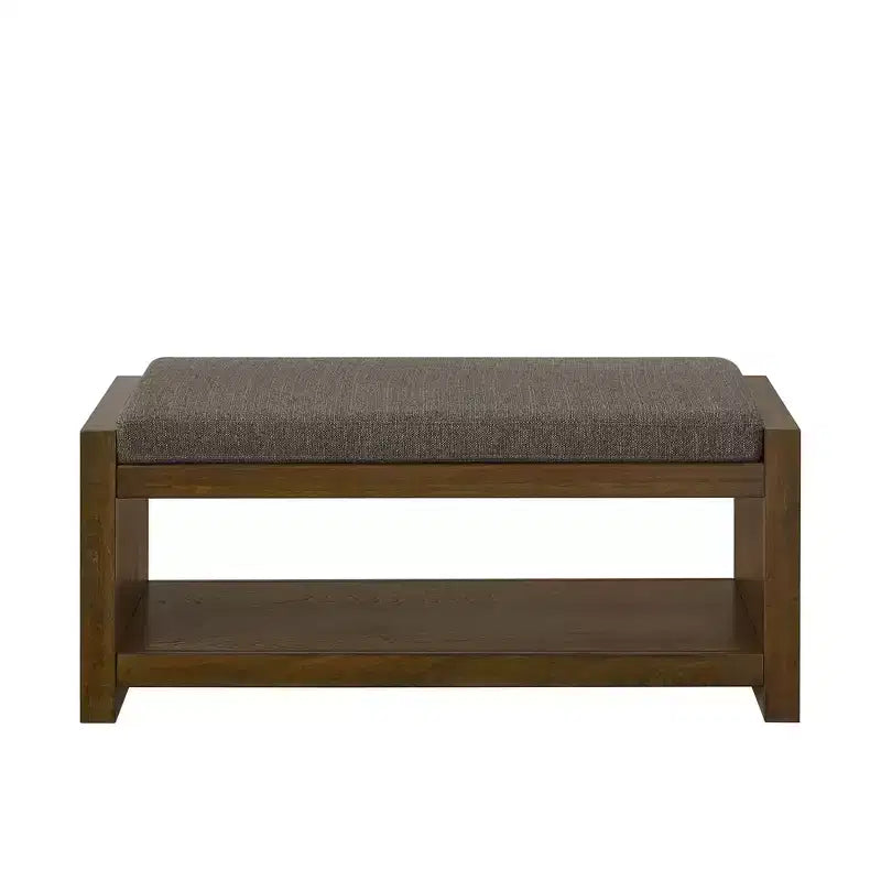 Panca Accent con scarpiera a ripiano inferiore, panca imbottita, panca moderna e compatta da fondo letto con contenitore
