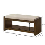 Panca Accent con scarpiera a ripiano inferiore, panca imbottita, panca moderna e compatta da fondo letto con contenitore