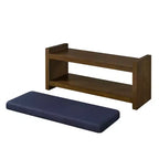 Panca Accent con scarpiera a ripiano inferiore, panca imbottita, panca moderna e compatta da fondo letto con contenitore
