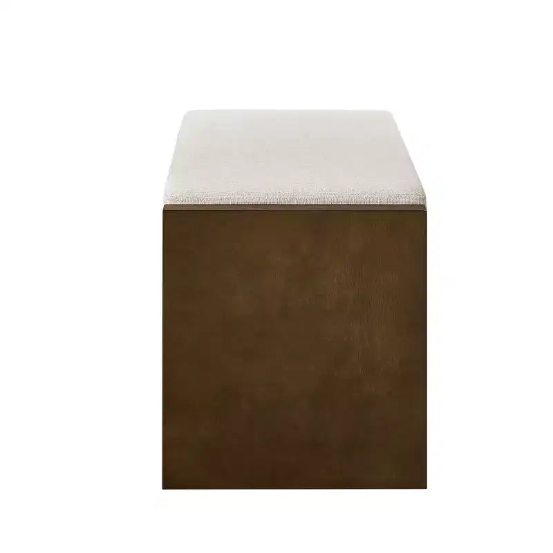 Panca Accent con scarpiera a ripiano inferiore, panca imbottita, panca moderna e compatta da fondo letto con contenitore