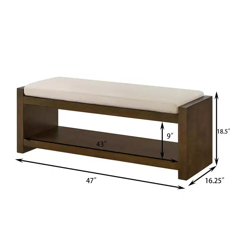 Panca Accent con scarpiera a ripiano inferiore, panca imbottita, panca moderna e compatta da fondo letto con contenitore