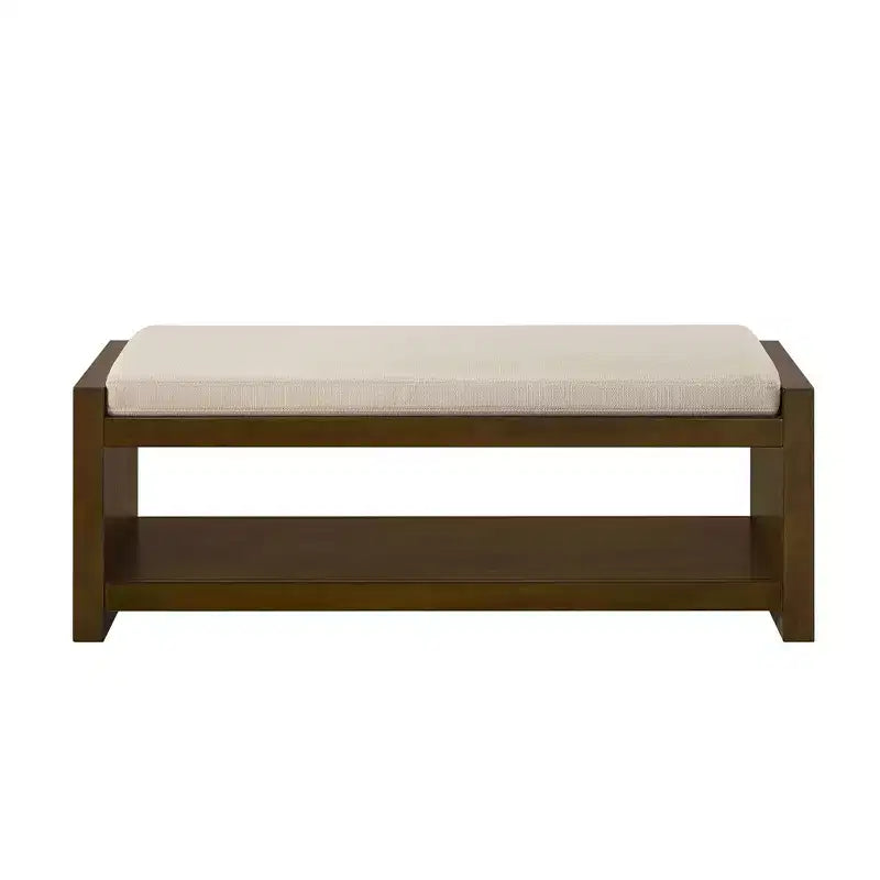 Panca Accent con scarpiera a ripiano inferiore, panca imbottita, panca moderna e compatta da fondo letto con contenitore