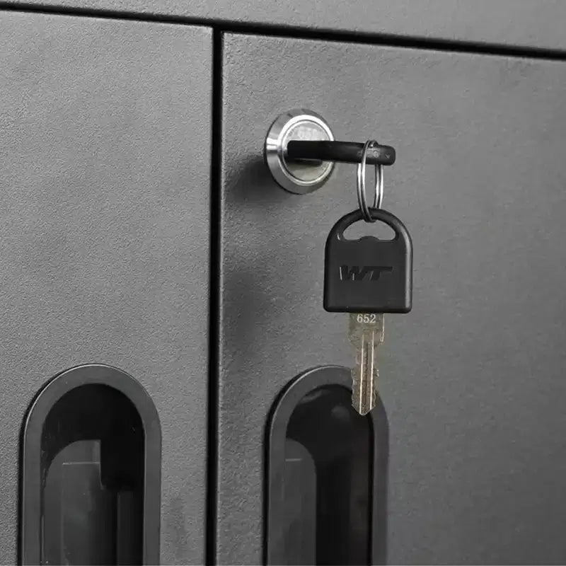 Armadietto metallico portaoggetti 31 - Armadietto metallico di sicurezza per impieghi gravosi con ripiani regolabili e ruote silenziose per garage e ufficio domestico