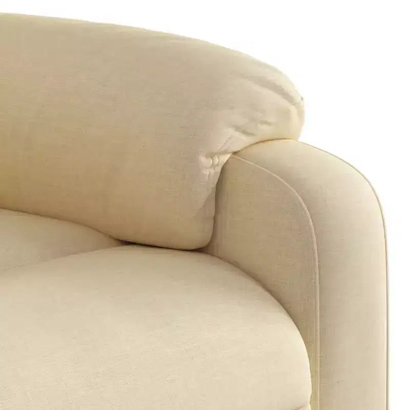 Poltrona massaggiante reclinabile in tessuto grigio chiaro