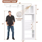 Sistema guardaroba 20-60 con ante Visualize e cassetti in legno