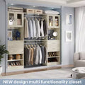 Besiost 20-60 Closet System with Visualize Cabinet Door and Wooden Drawers