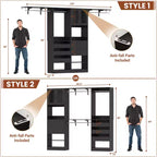 Armadio 80-120 con Anta e Cassetti in Legno