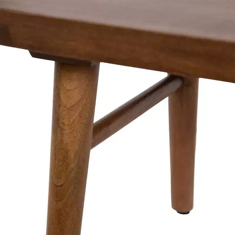 Tavolino da Caffè Ovale in Legno Conan, 38x20x17, Marrone Noce