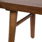 Tavolino da Caffè Ovale in Legno Conan, 38x20x17, Marrone Noce