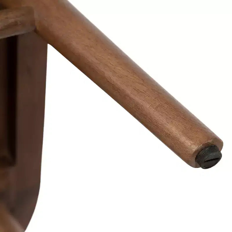 Tavolino da Caffè Ovale in Legno Conan, 38x20x17, Marrone Noce