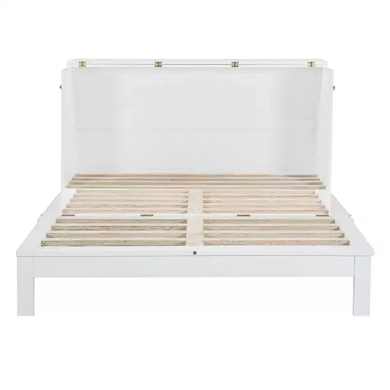 Letto a scomparsa moderno Queen in rattan con ampio cassetto per soggiorno e camera degli ospiti