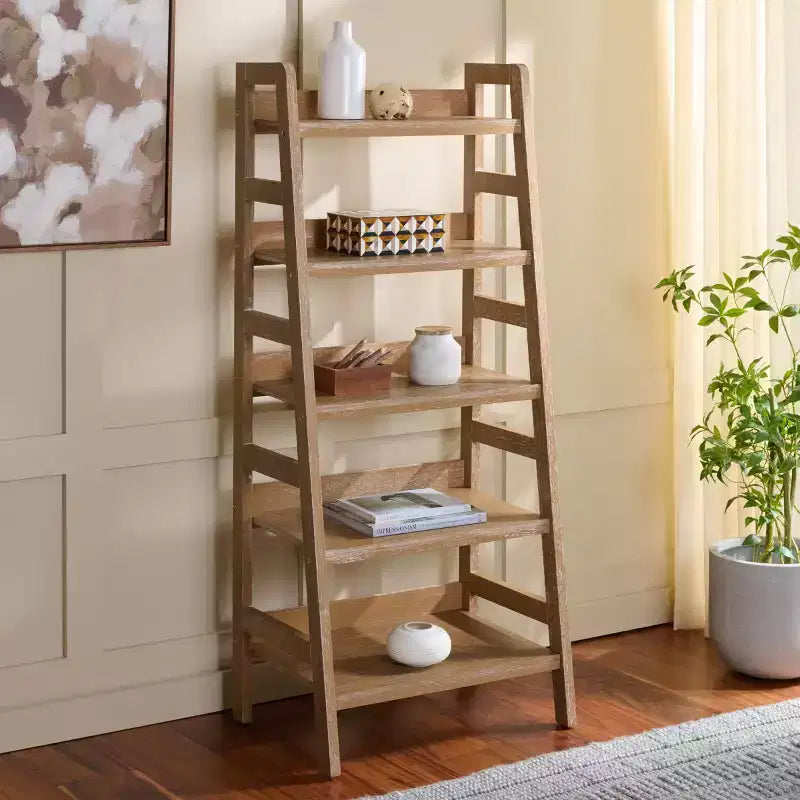 Libreria a 5 ripiani Amanda - Beige