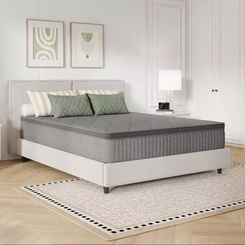Materasso ibrido in memory foam con infusione di gel di media rigidità da 8/10/12/14 pollici in scatola