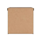 Comodino Contoura a due cassetti, aspetto rustico in legno marrone chiaro con ricarica USB