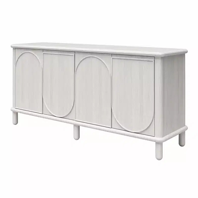 Credenza Abigail in legno rustico con ripiani regolabili