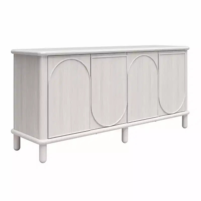 Credenza Abigail in legno rustico con ripiani regolabili