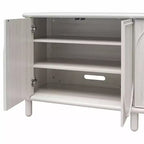 Credenza Abigail in legno rustico con ripiani regolabili