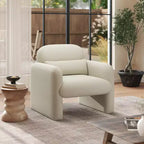 Poltrona a botte Diane Modern in ciniglia imbottita con cuscino