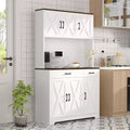 71 Farmhouse Kitchen Pantry Cabinet, Tall Freestanding Storage Hutch, for Dining Room, Living Room