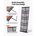 Espositore per Brochure, Porta Documenti a Rete a 4 Livelli e 8 Tasche, Espositore da Terra per Riviste Giornali Cataloghi, Leggero, Nero