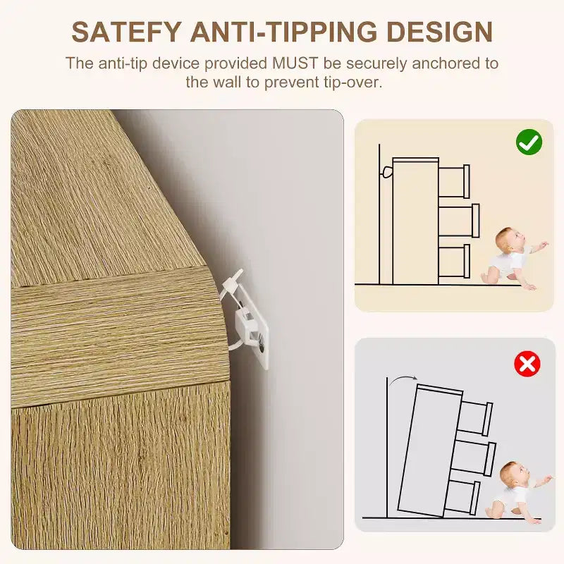 Cassettiera in rattan larga 117 cm, cassettiera a 6 cassetti, comò moderno, per camera da letto, soggiorno
