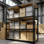 Scaffale portaoggetti 40x20x60, scaffale da garage in metallo regolabile a 4 livelli, ripiani in MDF, capacità 2000 libbre, organizer multiuso