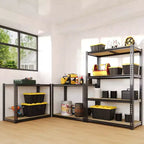 Scaffale portaoggetti 40x20x60, scaffale da garage in metallo regolabile a 4 livelli, ripiani in MDF, capacità 2000 libbre, organizer multiuso