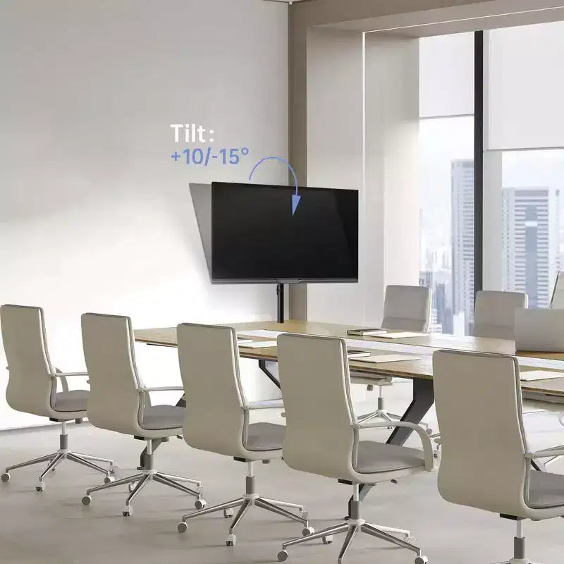 Carrello TV mobile con ruote per TV LCD/LED/OLED da 32-60 pollici, ripiano regolabile in altezza, supporta fino a 40 kg, VESA massimo 400x400mm