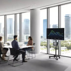 Carrello TV mobile con ruote per TV LCD/LED/OLED da 32-60 pollici, ripiano regolabile in altezza, supporta fino a 40 kg, VESA massimo 400x400mm