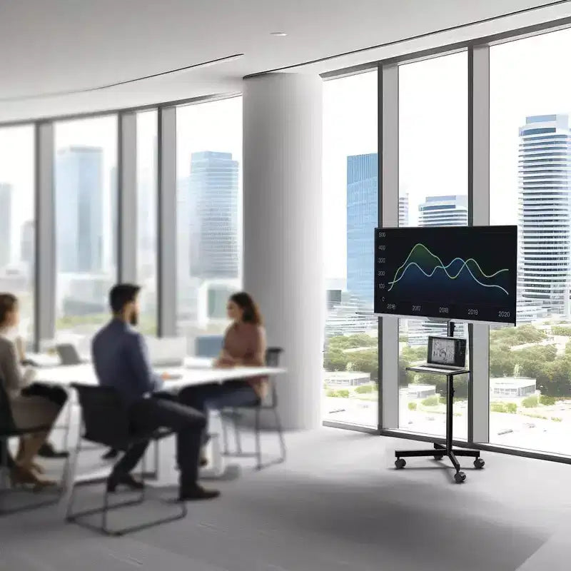 Carrello TV mobile con ruote per TV LCD/LED/OLED da 32-60 pollici, ripiano regolabile in altezza, supporta fino a 40 kg, VESA massimo 400x400mm