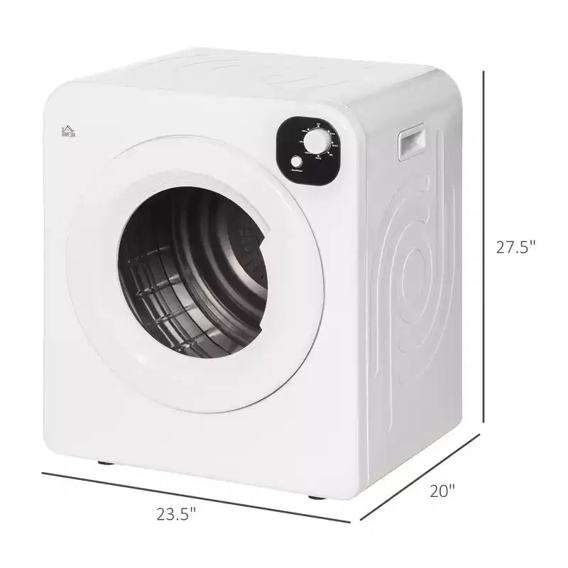 Asciugatrice compatta da 1300W, asciugabiancheria portatile con cestello in acciaio inossidabile da 90 litri, asciugatrice elettrica a carica frontale