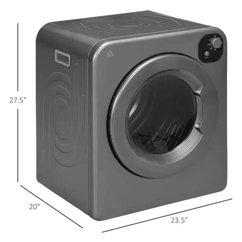 Asciugatrice compatta da 1300W, asciugabiancheria portatile con cestello in acciaio inossidabile da 90 litri, asciugatrice elettrica a carica frontale