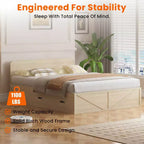 Letto a Scomparsa Convertibile con Cassetti Contenitore, Set Divano Letto Ospiti Multifunzione, Materasso Escluso