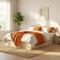 Letto a Scomparsa Convertibile con Cassetti Contenitore, Set Divano Letto Ospiti Multifunzione, Materasso Escluso
